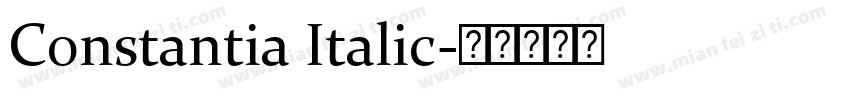 Constantia Italic字体转换